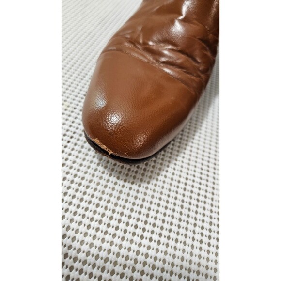 Karsson Men’s Brown Leather Boots 26.5 Made in Mexico Zip Up Vintage main image 4
